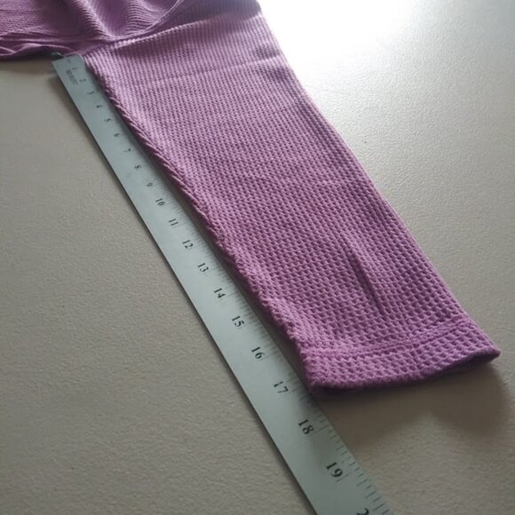 Terra & Sky women's size 1X violet waffle knit sweater - Picture 8 of 15